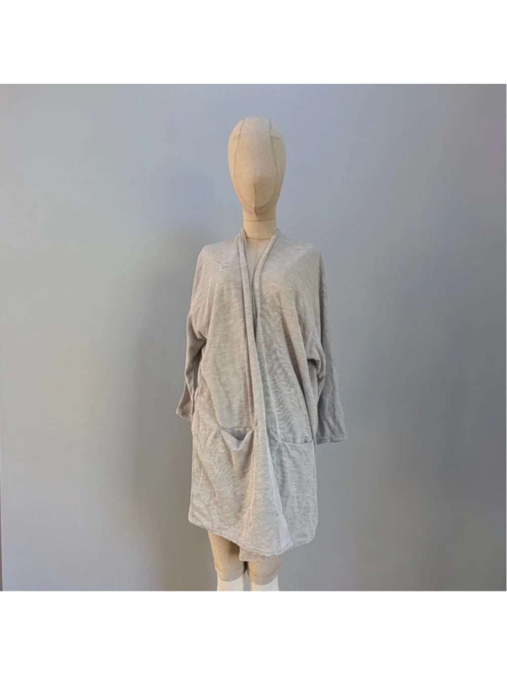 Donni Sandwashed Gray Open Front Cardigan - OSFM - New